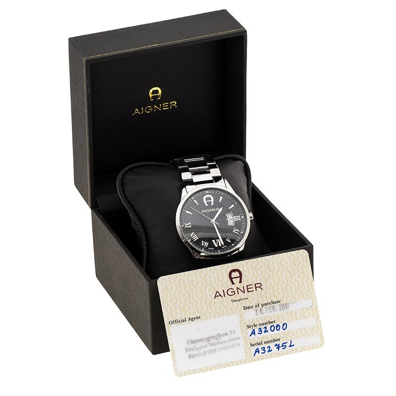 Aigner Black Stainless Steel Modica A32752 Men's Wristwatch 40 mm 1