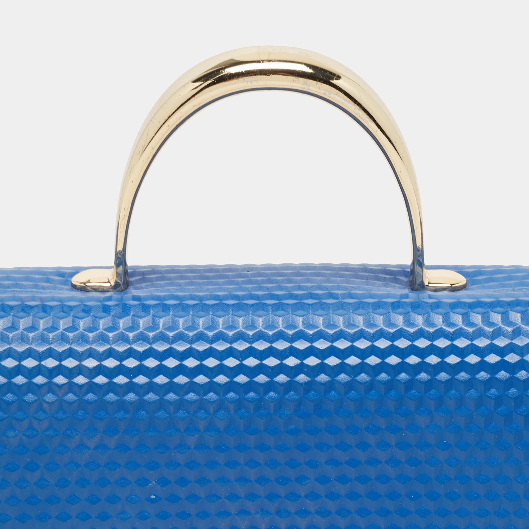 Aigner Bolso de Asa Superior Genoveva M de Piel Repujada Azul en venta 1