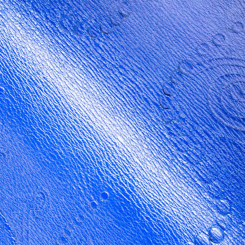 Aigner Blue Violet Leather Satchel 3