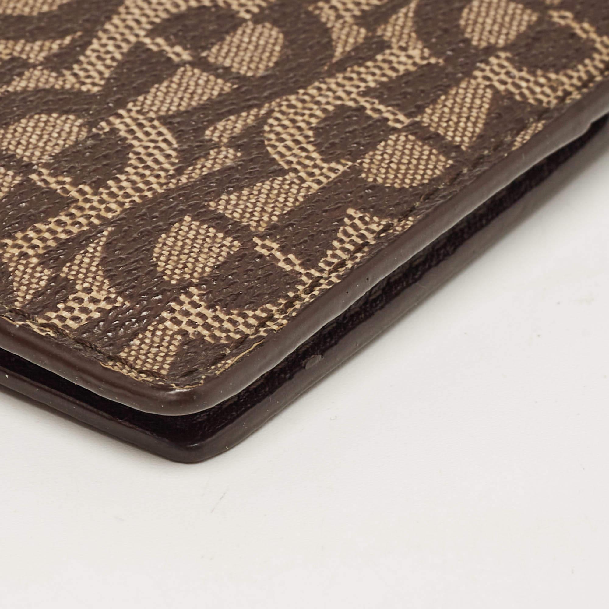 Aigner Brown/Beige Signature Coated Canvas Bifold Wallet en vente 4