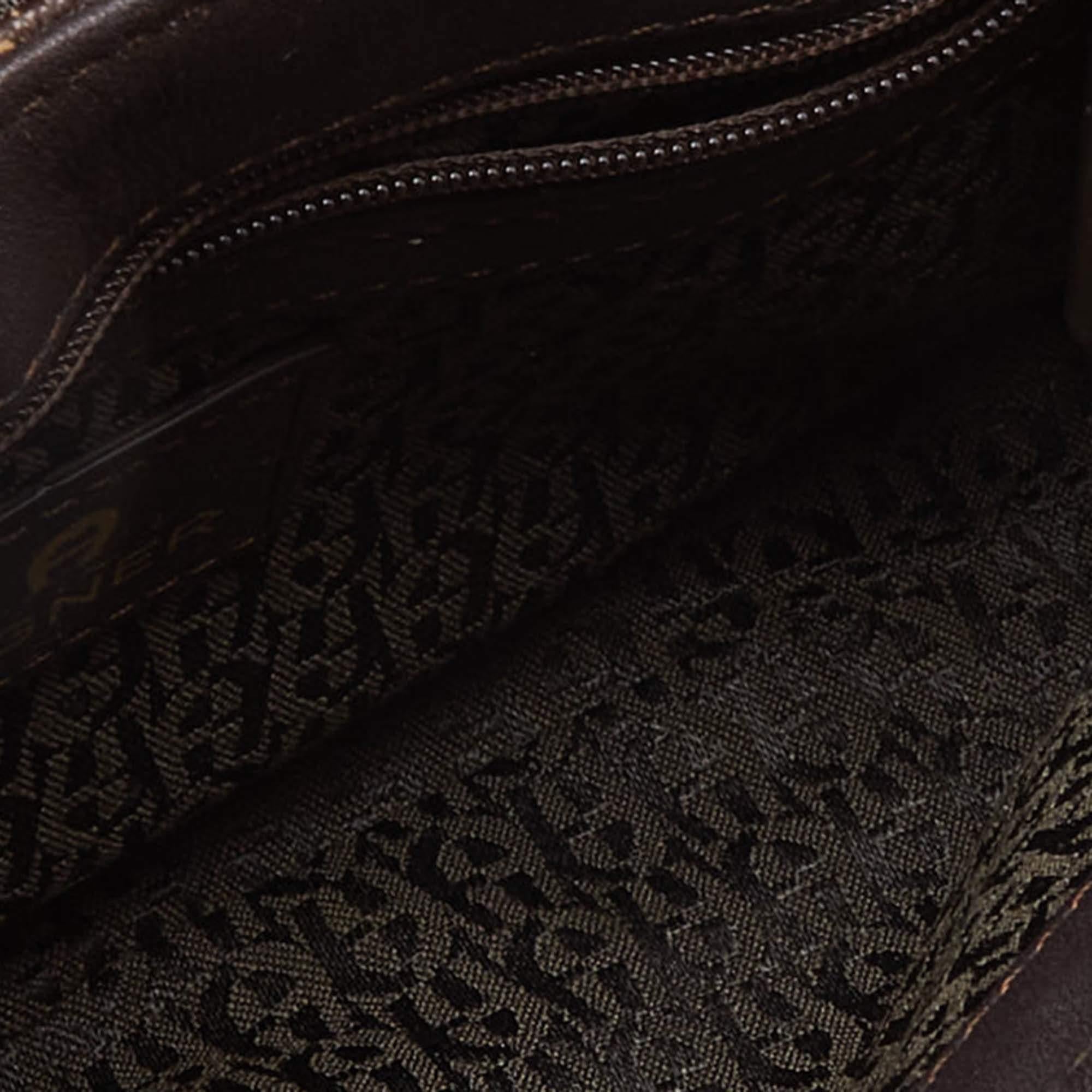 Aigner Brown Coated Canvas and Leather Crossbody Bag 3