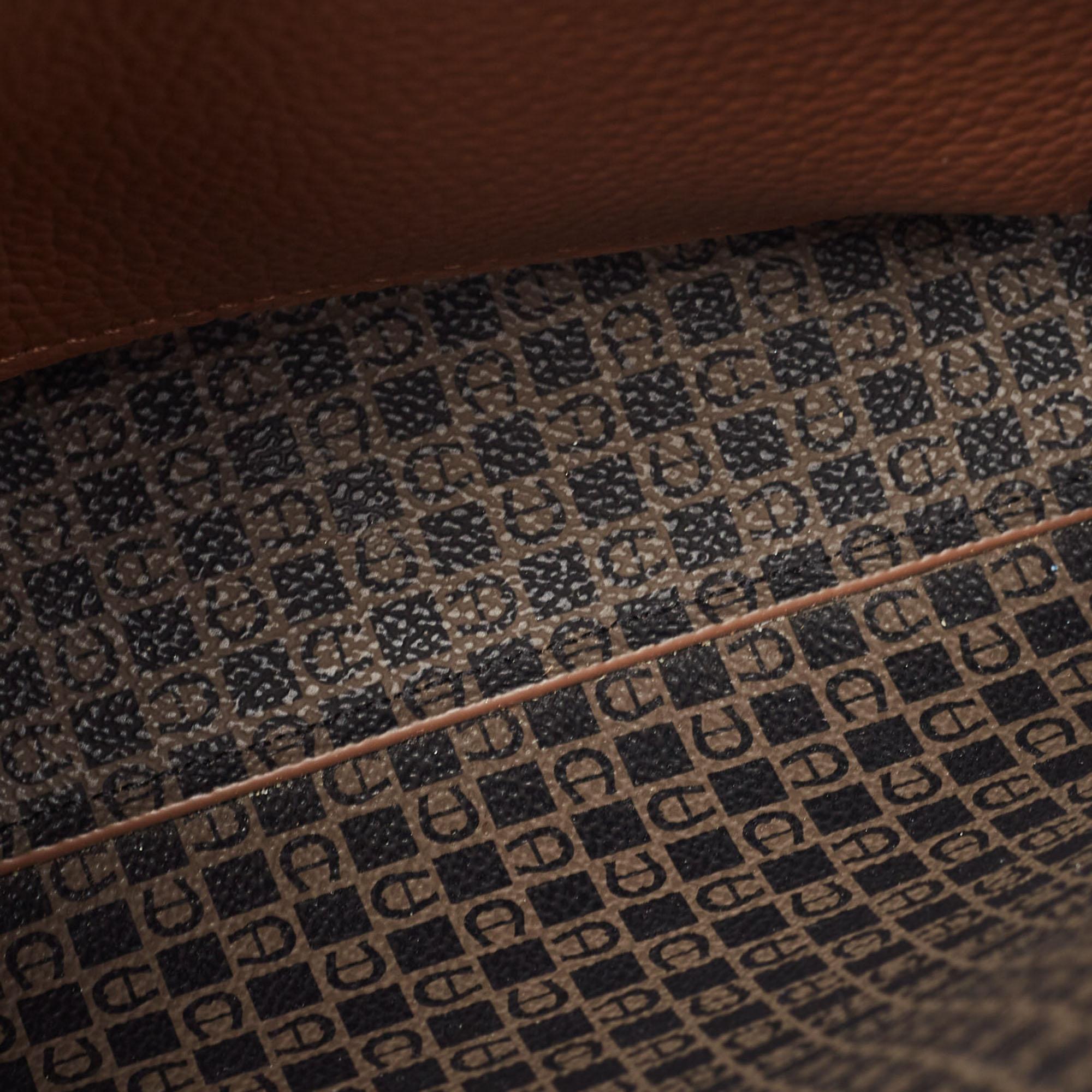 Aigner Brown Leather Leonie Bucket Bag 5