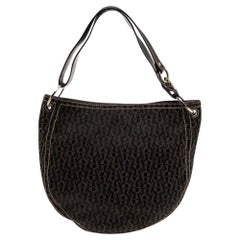 Aigner Brown Signature Nylon and Leather Petit Hobo