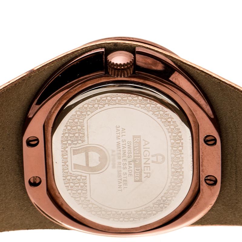 Aigner Brown Silver Bronze Tone Ravello Due A21000 Women's Wristwatch 43 mm 2