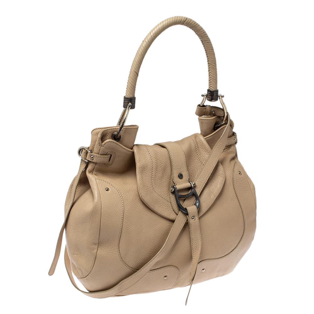 cream leather bag