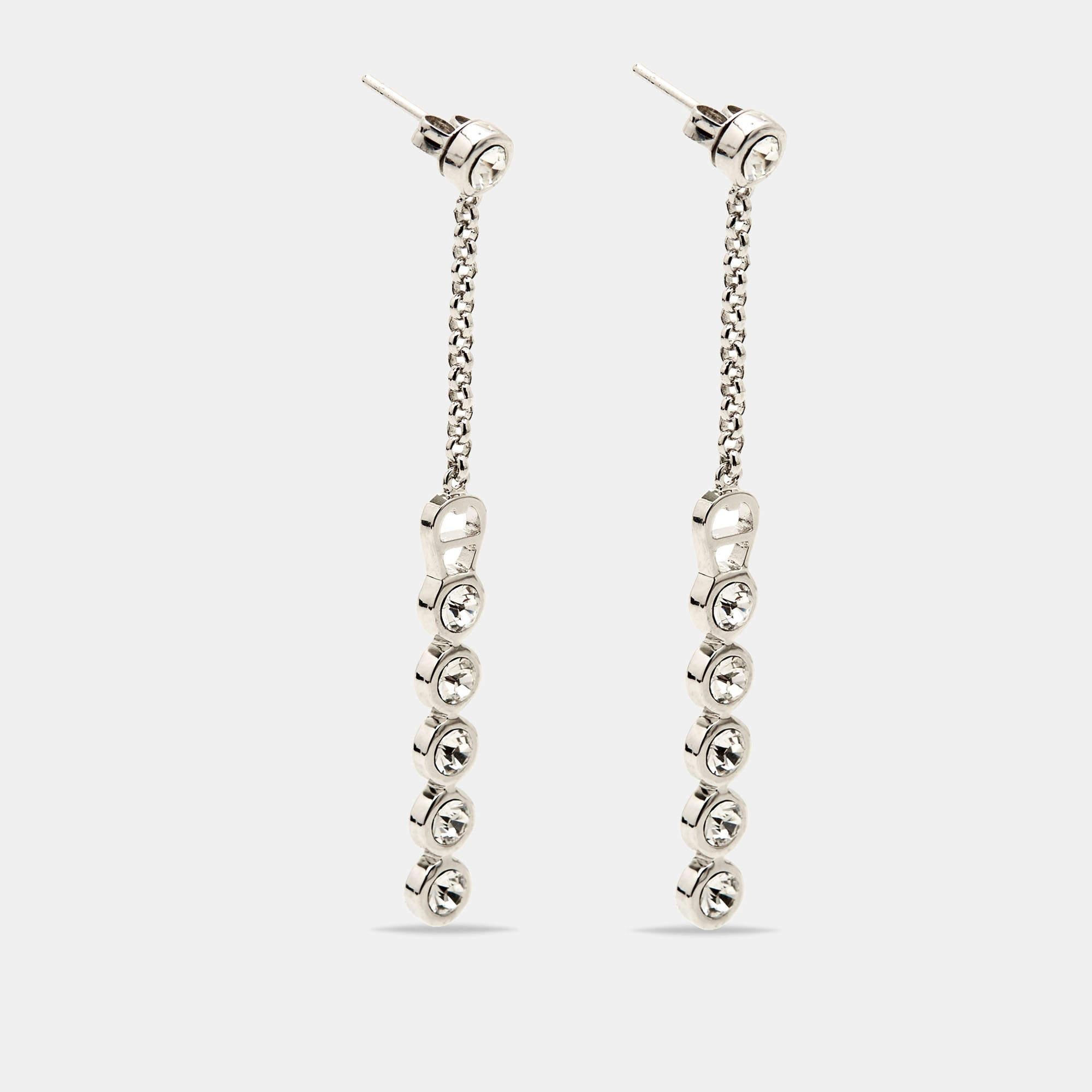 Aigner Crystal Sterling Silver Necklace Set For Sale 3