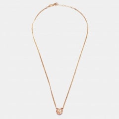 Aigner - Collier avec pendentif en forme de fer à cheval en argent sterling et tonalité or