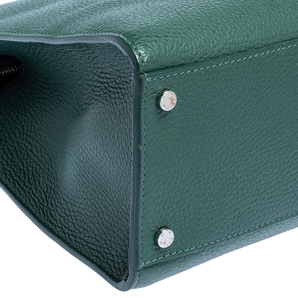 Aigner Grün Genarbtes Leder Cybill Tote 7