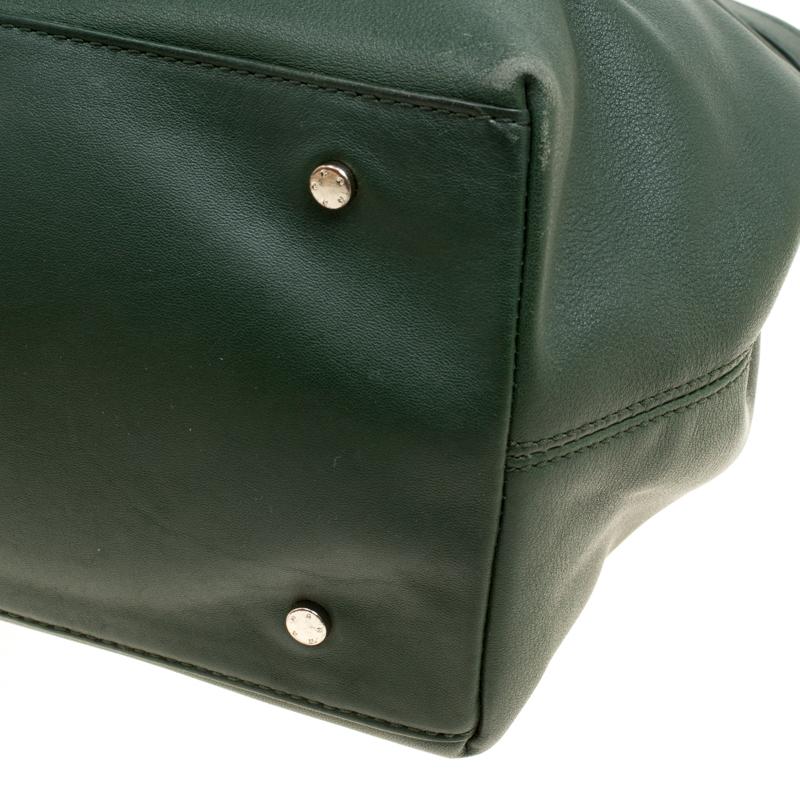 Aigner Green Leather Tote 3
