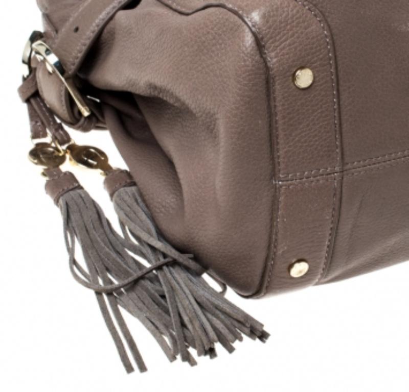 Aigner Hellbraune Leder-Top-Griff-Tasche im Angebot 2