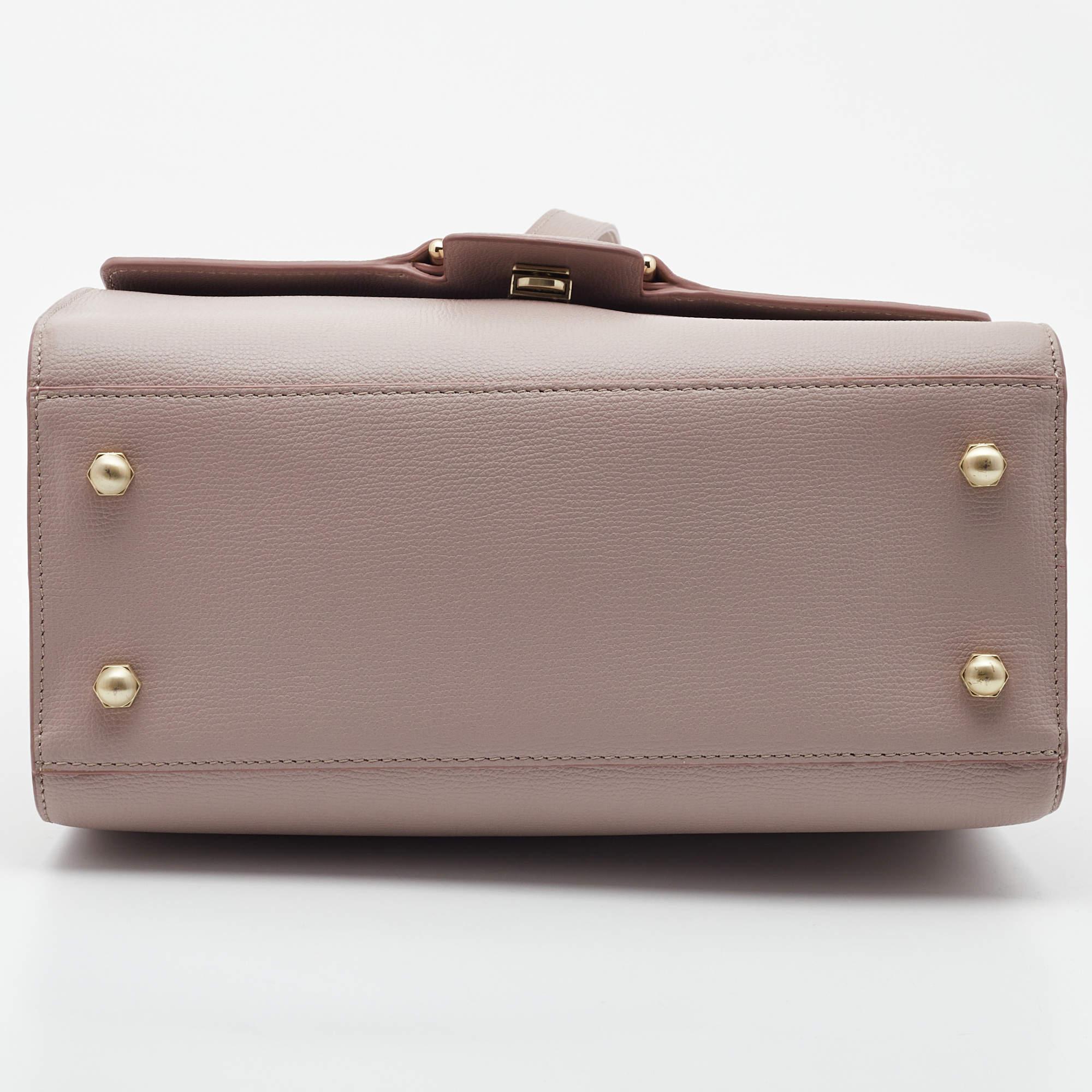 Aigner Lilac Leather Jada Top Handle Bag 6