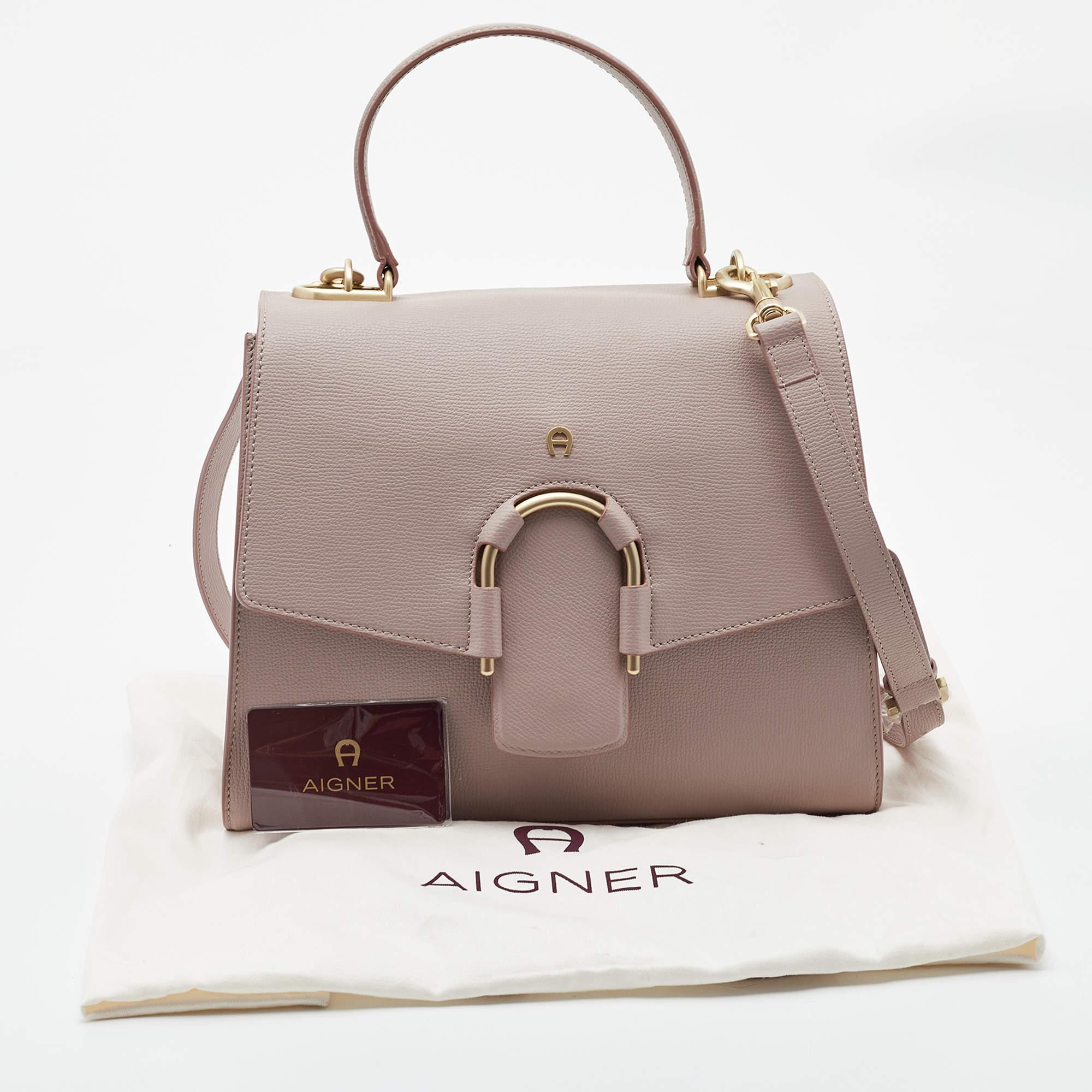 Women's Aigner Lilac Leather Jada Top Handle Bag