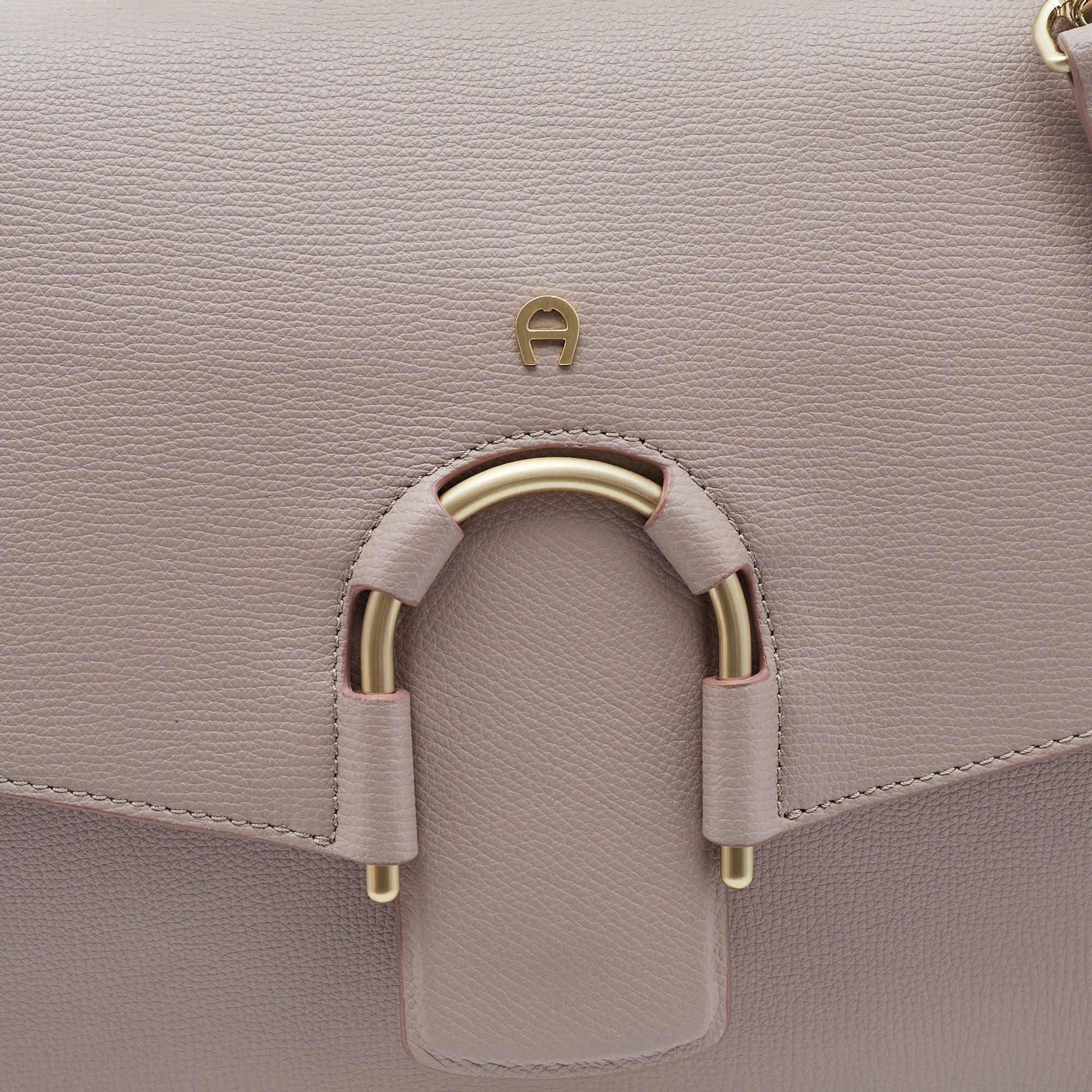 Aigner Lilac Leather Jada Top Handle Bag 3