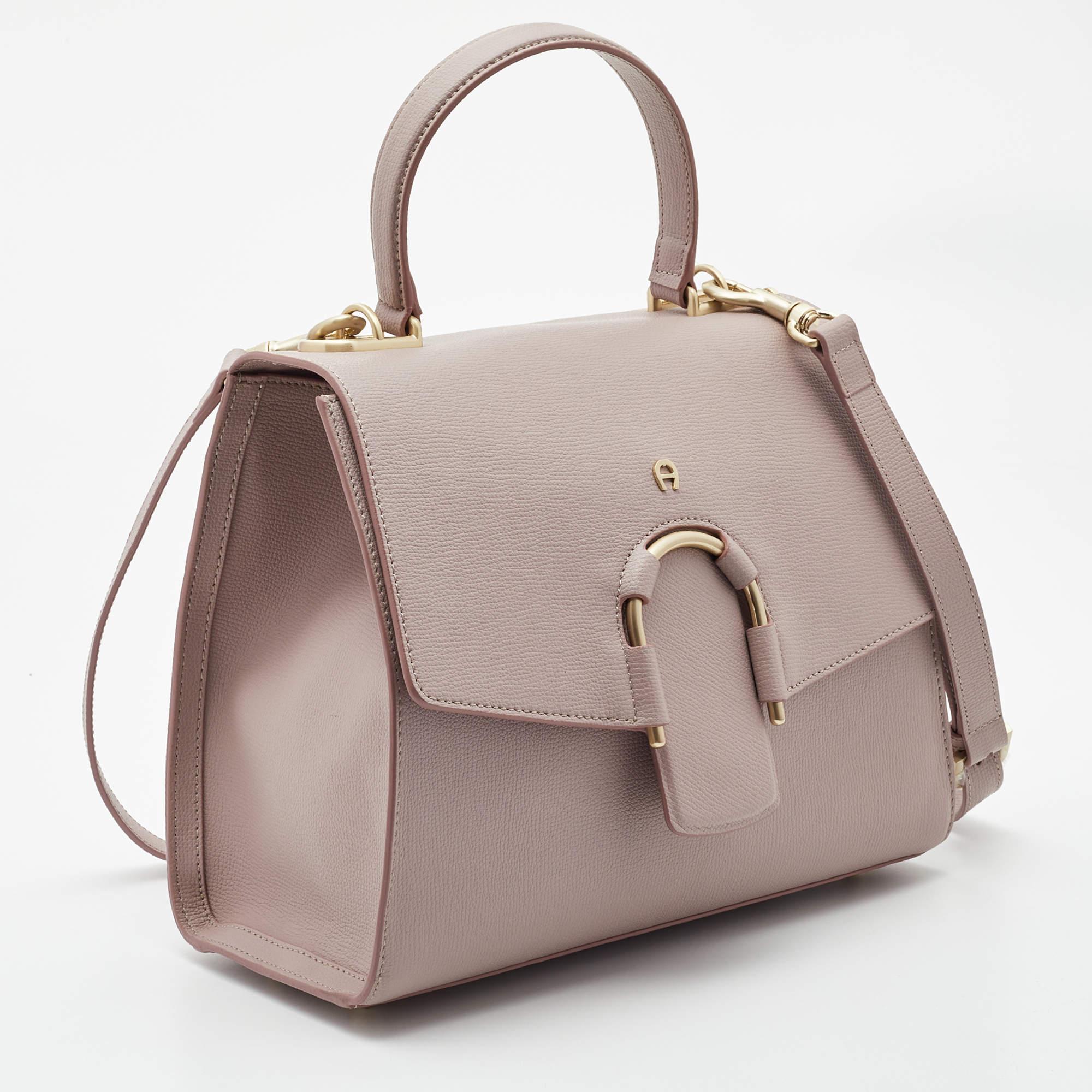 Aigner - Sac à main Jada en cuir lilas 4