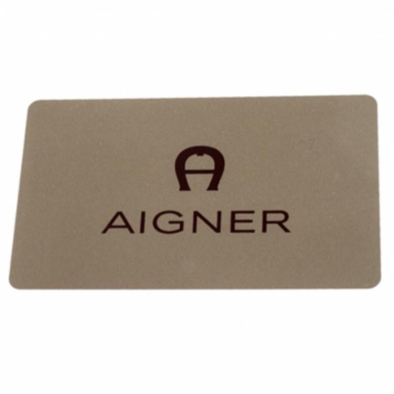 De las mujeres Aigner Metallic Gold Leather Satchel en venta