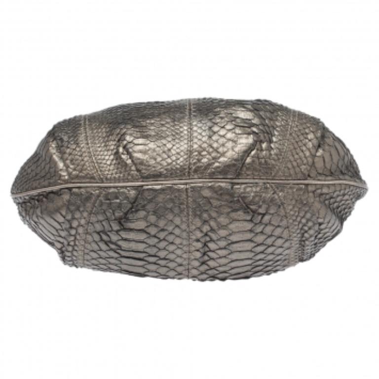 Gray Aigner Metallic Python Hobo For Sale