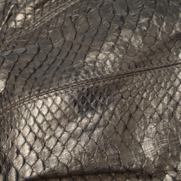 Aigner Metallic Python Hobo For Sale 2