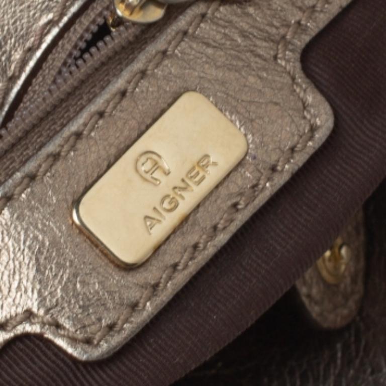 Aigner Metallic Python Hobo For Sale 4