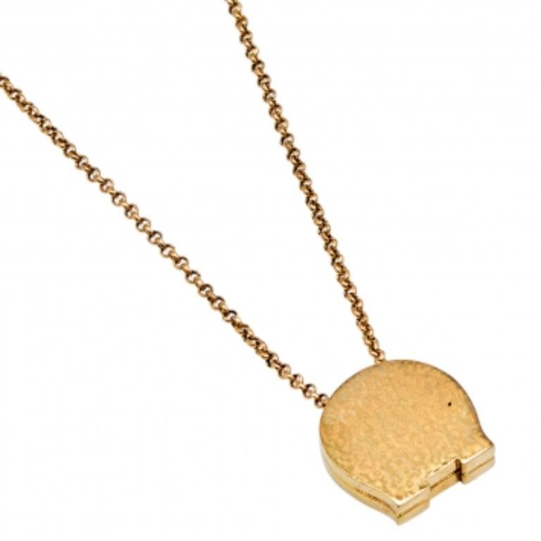 Aigner Collana in metallo dorato con cristalli di madreperla in vendita 1