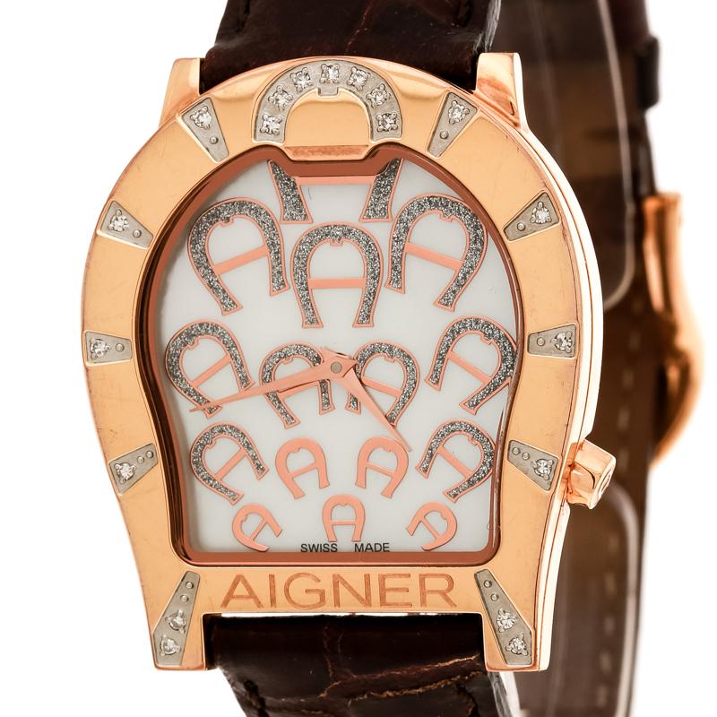 aigner watch diamond