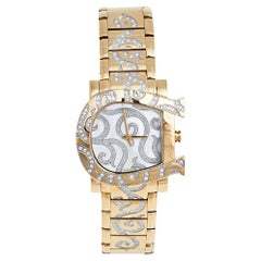 Aigner Mother of Pearl Gold Plated Genua Due A31600 Women's Wristwatch 33 mm