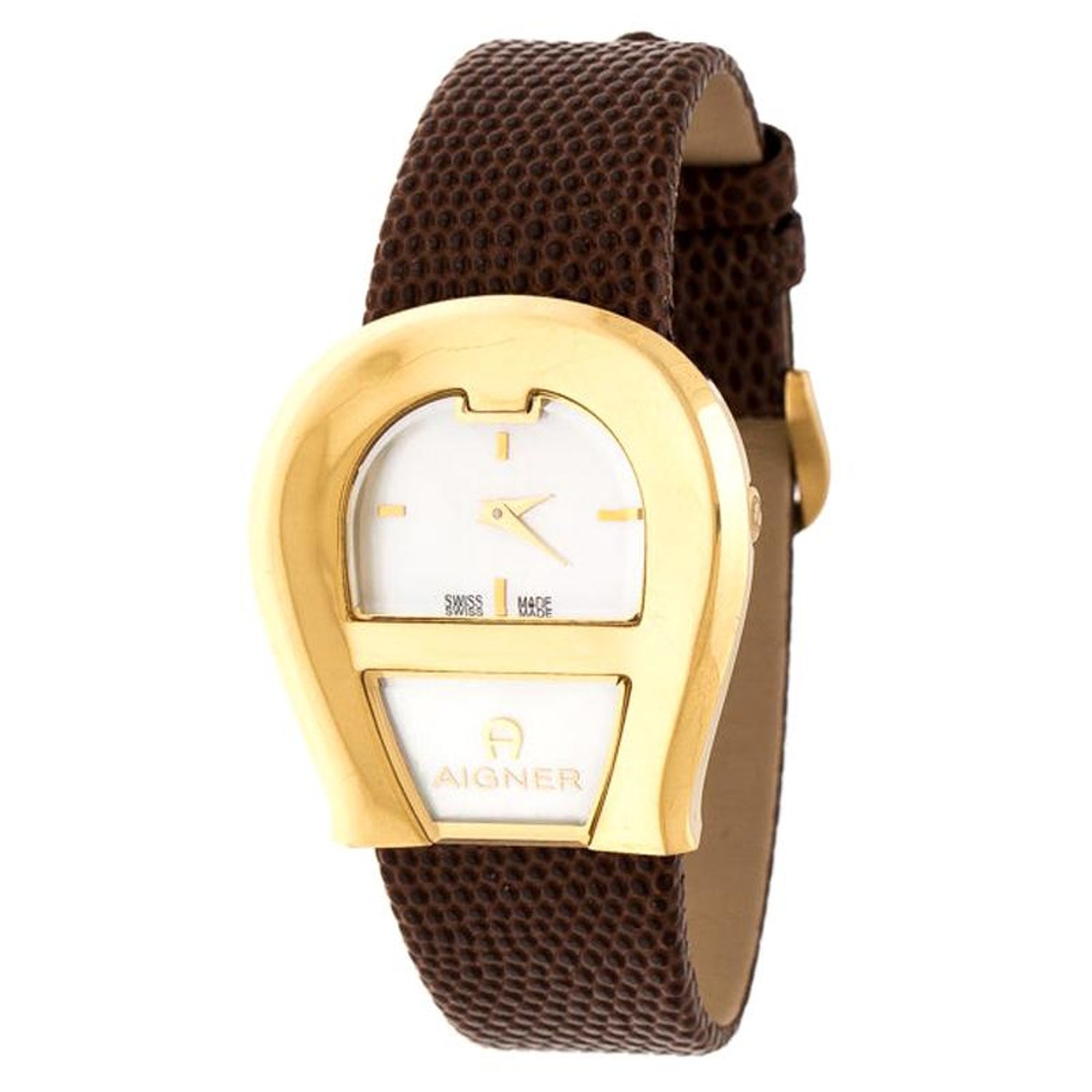 Aigner Mother of Pearl Gold Platedl Venezia A39200 Women's Wristwatch 36 mm  For Sale at 1stDibs