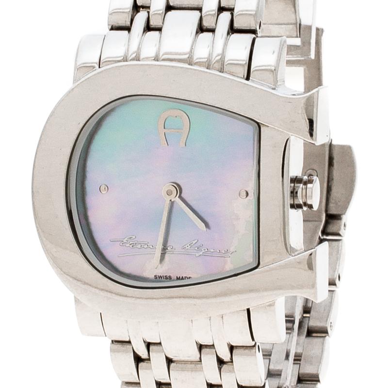 Aigner Mother of Pearl Stainless Steel Genua Due A31600 Women's Wristwatch  31 mm For Sale at 1stDibs | aigner a31600, aigner genua due a31600, aigner  genua due