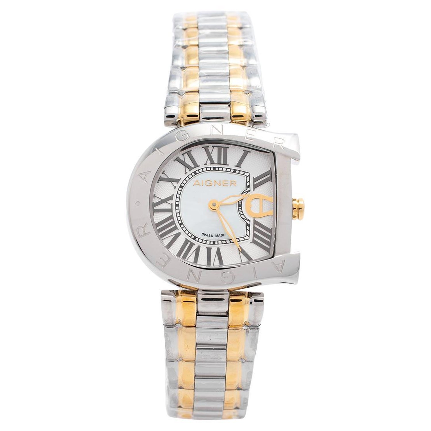 Aigner Mother Of Pearl Two-Tone Stainless Steel Arco Women's Wristwatch 32  mm For Sale at 1stDibs