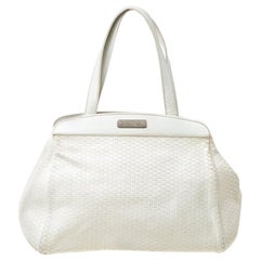 Aigner Off-white Leather Satchel