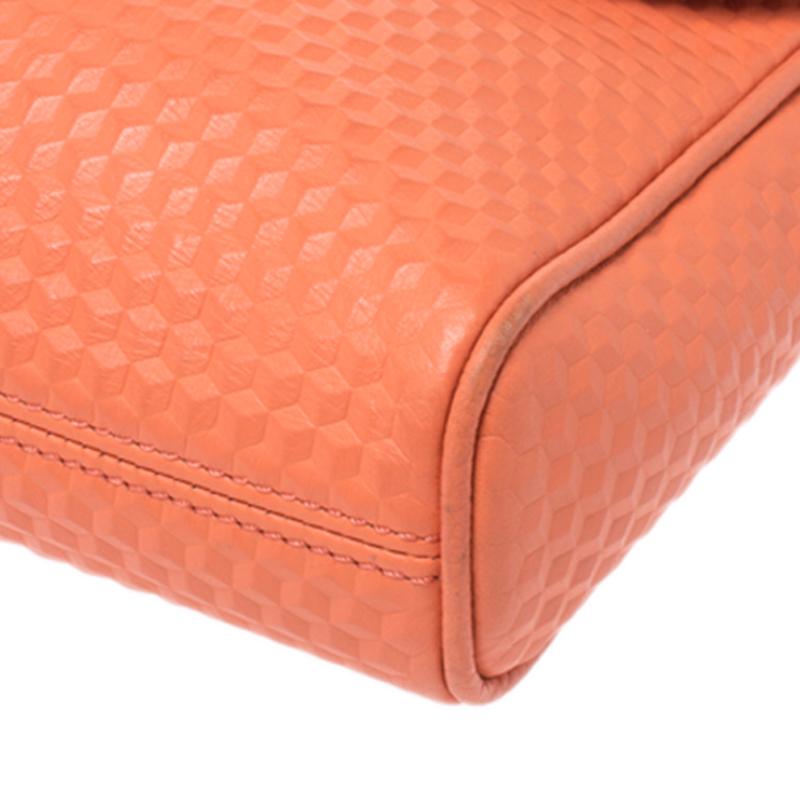 Aigner Orange Leather Genoveva Pochette Crossbody Bag 2