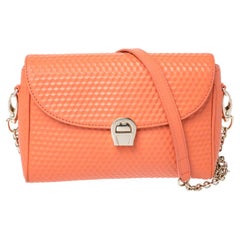 Aigner Orange Leather Genoveva Pochette Crossbody Bag