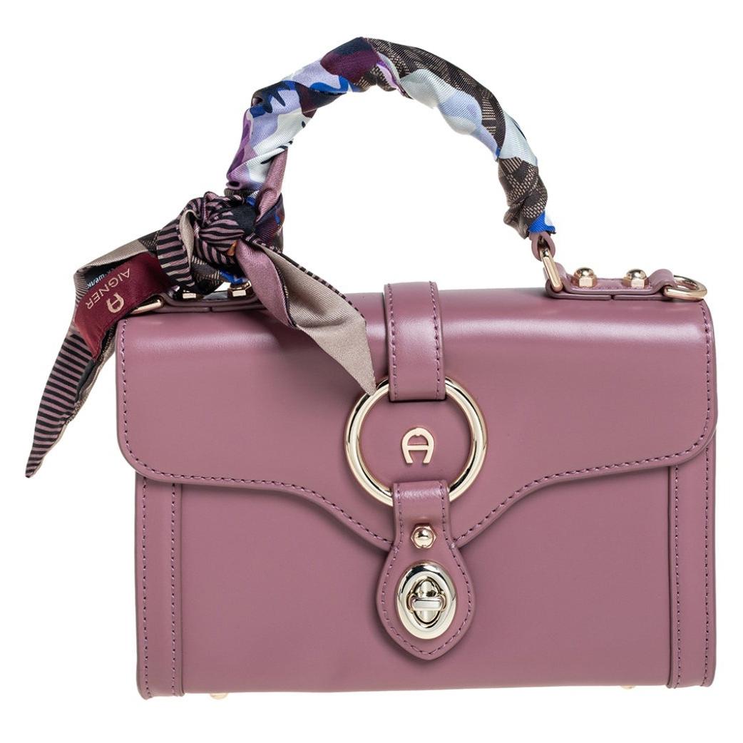 Aigner Pink Leather Mini Fiorentina Top Handle Bag at 1stDibs