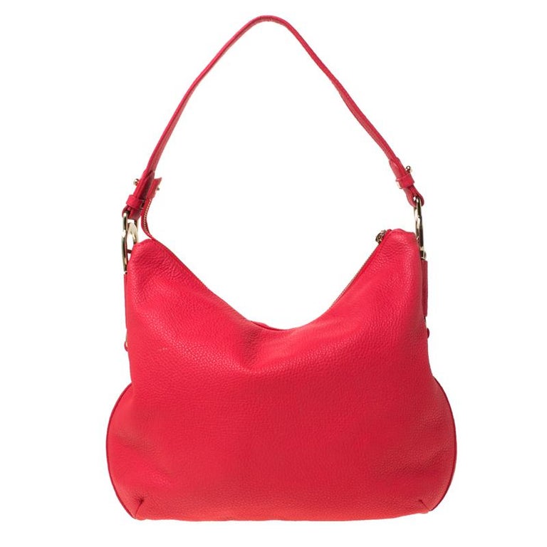 Aigner Pink Leather Top Zip Hobo For Sale at 1stdibs