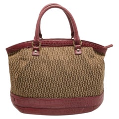 Cartera Aigner Pinnk Signature de lona y piel de cocodrilo con hebilla y logotipo
