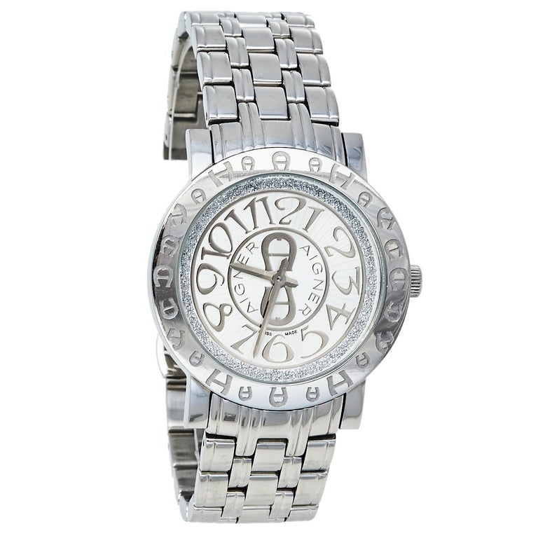 Aigner Silver Stainless Steel Cortina A26300 Women''s Wristwatch 35 mm at  1stDibs