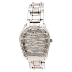 Aigner Silver Stainless Steel Verona A48100 Women's Wristwatch 33 mm