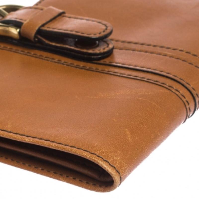 Portafoglio compatto in pelle Tan di Aigner in vendita 5