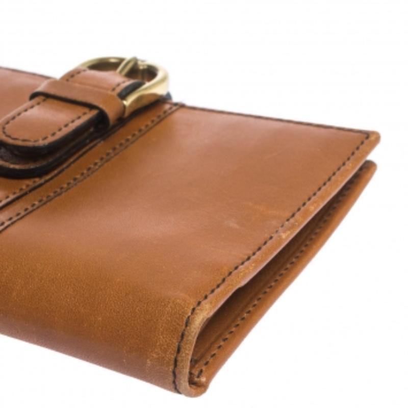 Portafoglio compatto in pelle Tan di Aigner in vendita 4