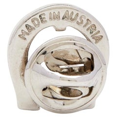 Spilla con logo in cristallo Aigner Silver Vintage