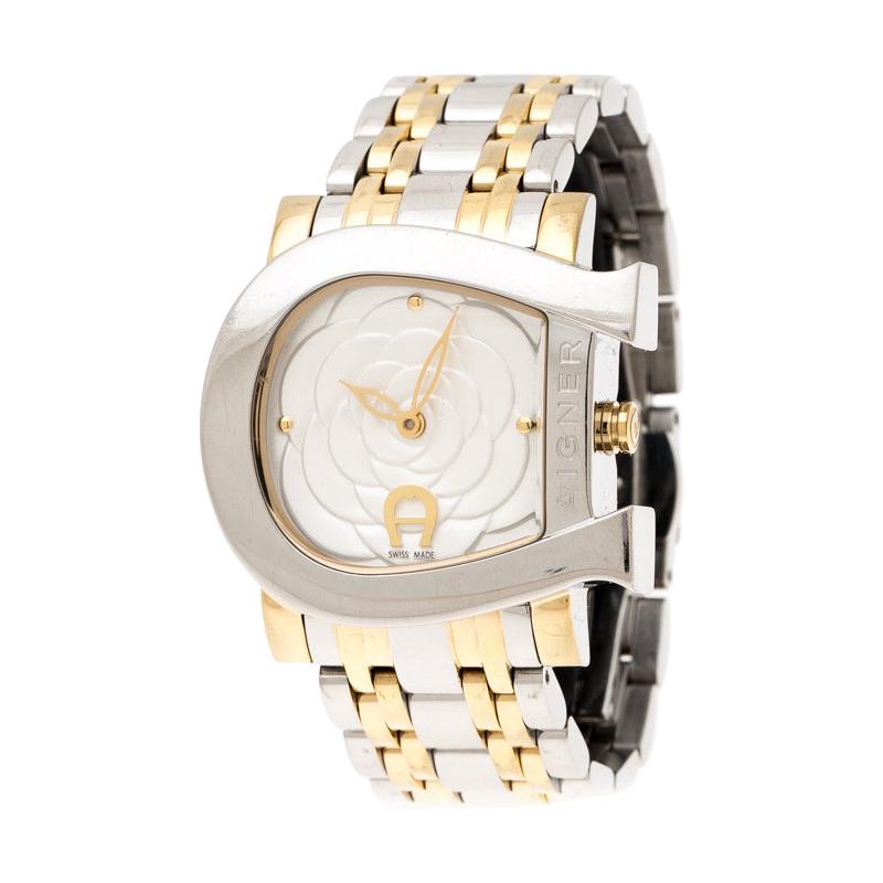 Aigner White Floral Stainless Steel Genua Due A31600 Women's Wristwatch 31  mm For Sale at 1stDibs | aigner a31600, aigner wrist watch, aigner watch  for ladies