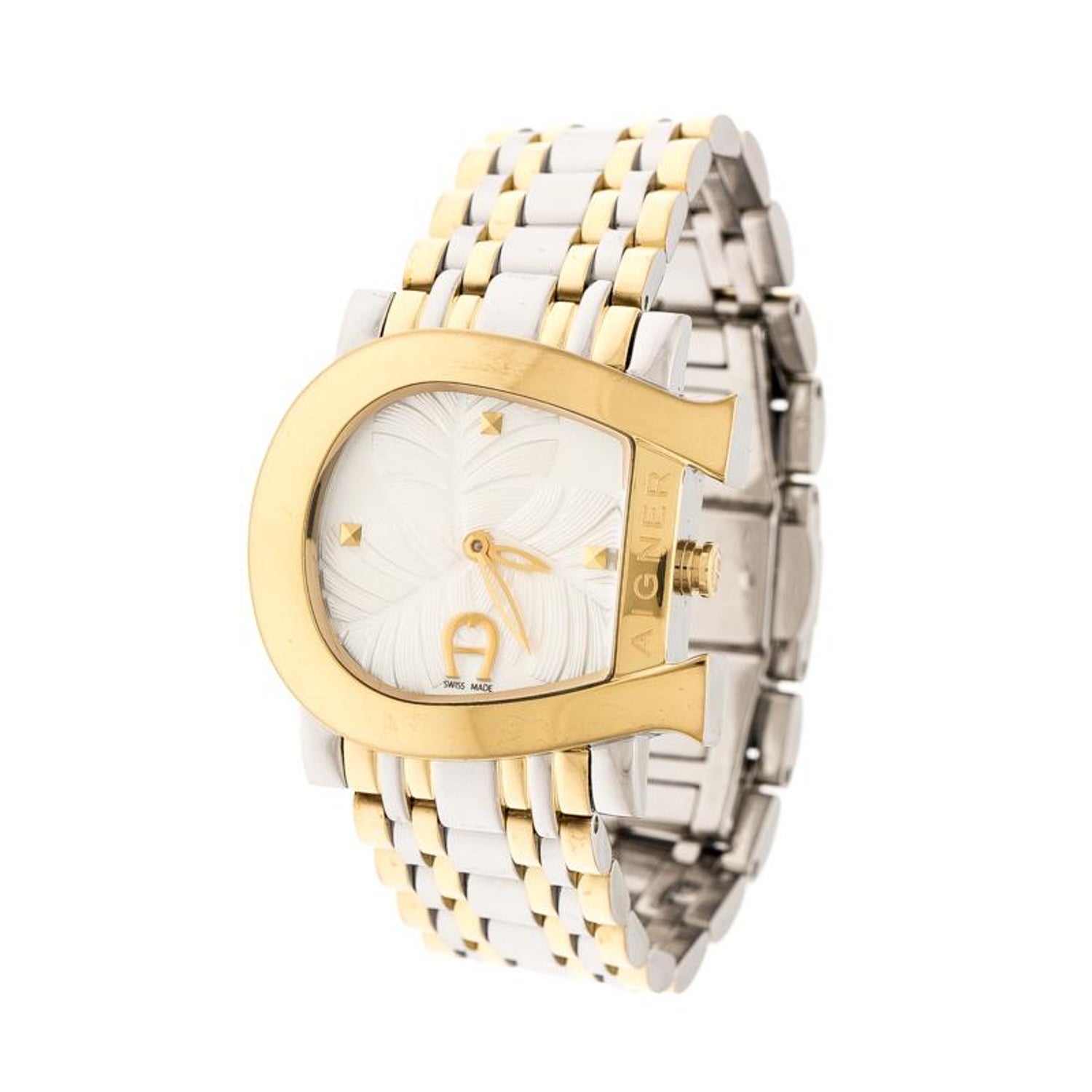 Aigner White Leaves Two-Tone Genua Due A31600 Women's Wristwatch 31 mm For  Sale at 1stDibs | aigner genua due a31600, aigner genua due, aigner a31600