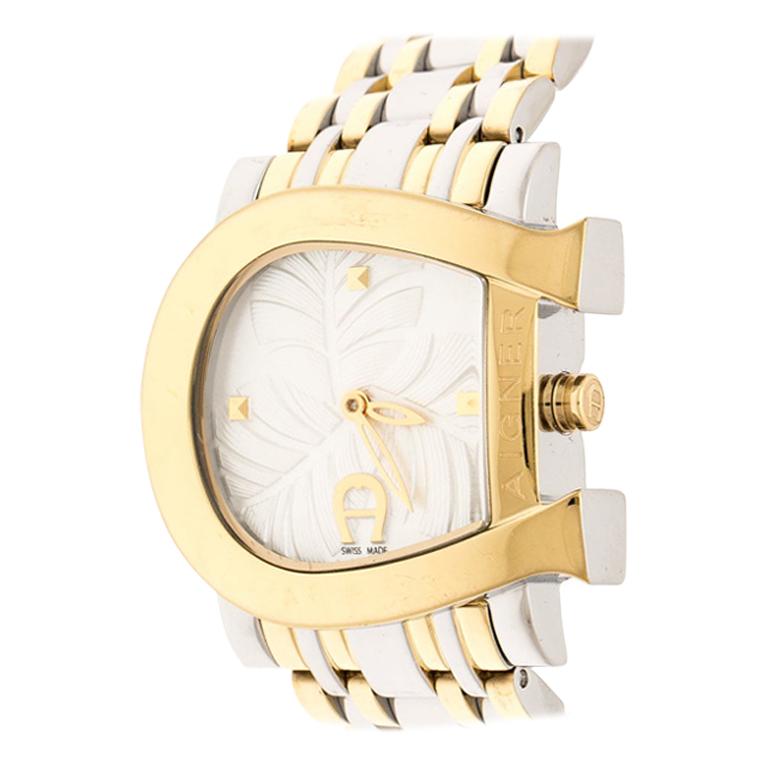 Aigner White Leaves Two-Tone Genua Due A31600 Women's Wristwatch 31 mm For  Sale at 1stDibs | aigner genua due a31600, aigner a31600, aigner genua due  ladies watch