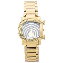 Aigner White Mother of Pearl Gold Diamonds Due A31600 Women's Wristwatch 31 mm