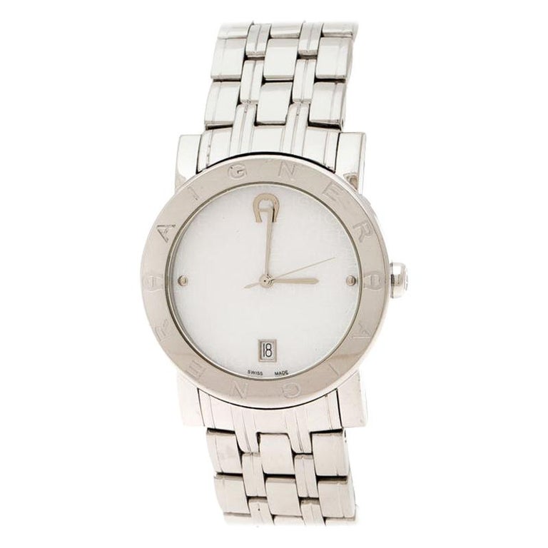 Aigner White Mother of Pearl Stainless Steel Cortina A26100 Men's  Wristwatch 38 For Sale at 1stDibs | aigner cortina a26100 price