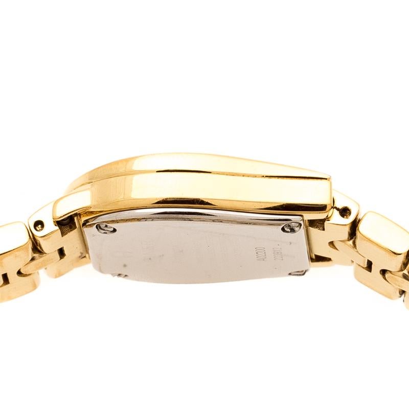Contemporary Aigner Yellow Gold Plated Stainless Steel Ravenna A02200 Women's Wristwatch 24 m For Sale