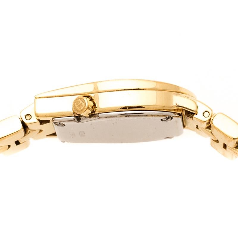 Aigner Yellow Gold Plated Stainless Steel Ravenna A02200 Women's Wristwatch 24 m In Good Condition For Sale In Dubai, Al Qouz 2