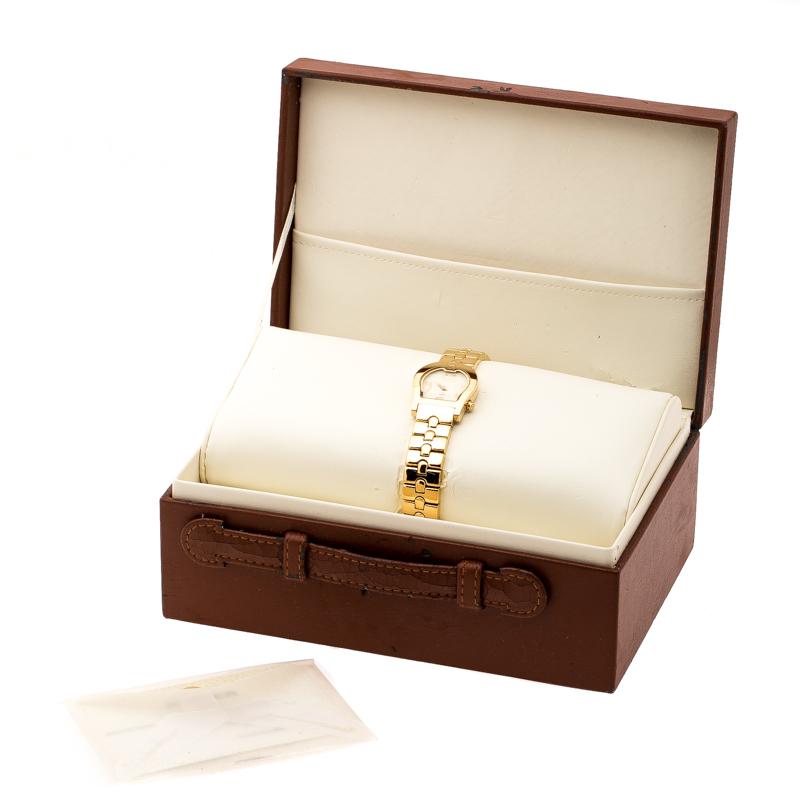Aigner Yellow Gold Plated Stainless Steel Ravenna A02200 Women's Wristwatch 24 m For Sale 1