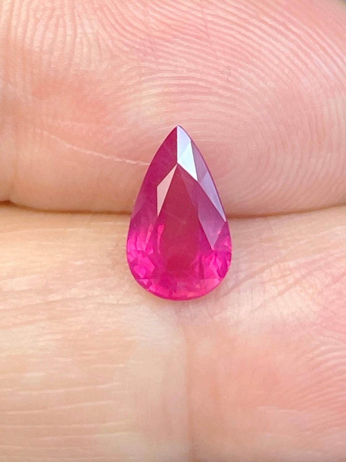 2.12ct Unheated ruby very clean clarity Mozambique Rare size and clarity ruby with AIGS certification


Name: Ruby Unheated 
Weight: 2.12ct
Origin: Mozambique 
Color: pigeon blood color 
Clarity:  Eye clean ( no silk / crack / black mark )
Cut :