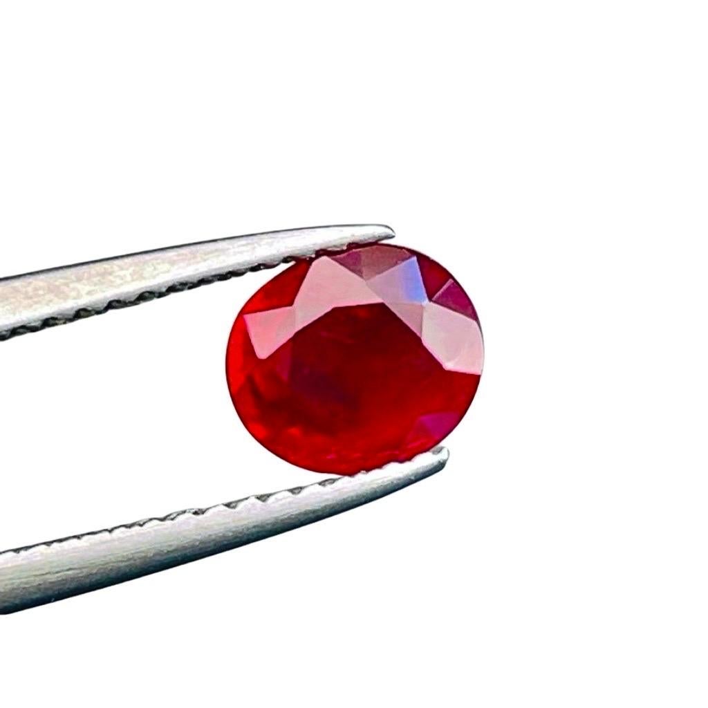 Burma origin ruby natural unheated no treatment for collection, and as pigeon blood is top color of ruby, very rare to find clean clarity as this piece no invisible inclusion by eye ( no silk inclusion , no crack , no black spot )
AIGS certificate