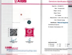 Natural Brown-Orange Sapphire Gemstone 0.44 carats with AIGS Report